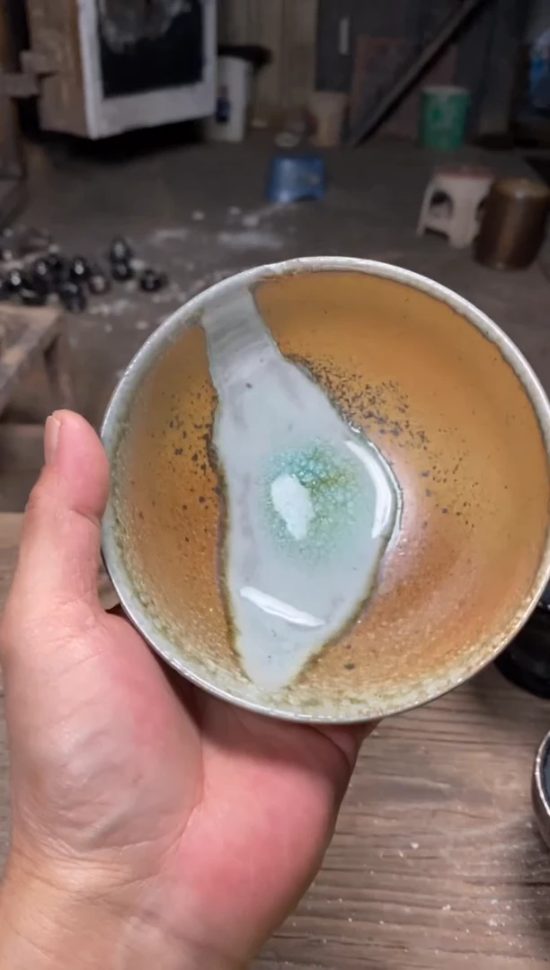 浪鬼柴烧无相系列海**星微瑕小碗