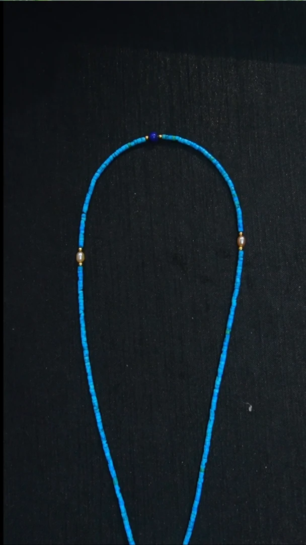 银S925镶嵌青金石项链发货一件