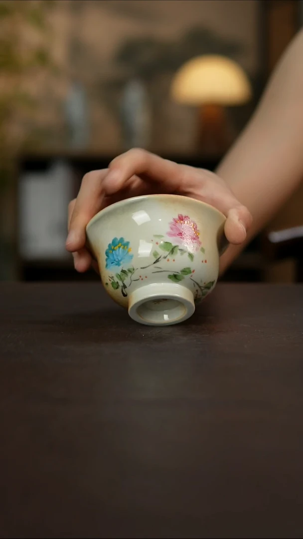 杯景德镇陶瓷杯碗柴烧多人