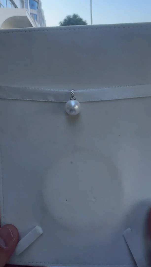 【闪购商品】淡水珍珠吊坠(不含链)银S925镶嵌11-12mm