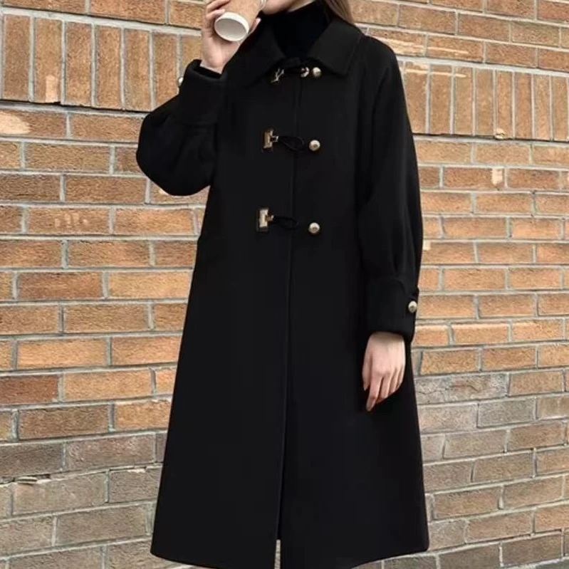 【井施】001时尚百搭宽松呢大衣