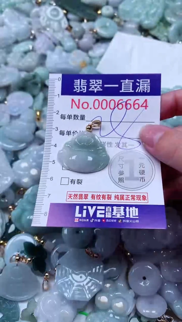 吊坠(不含链)未镶嵌翡翠6664