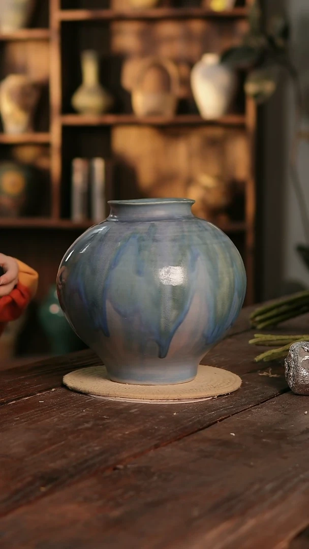 摆件15-364 陶瓷花器高25口径10