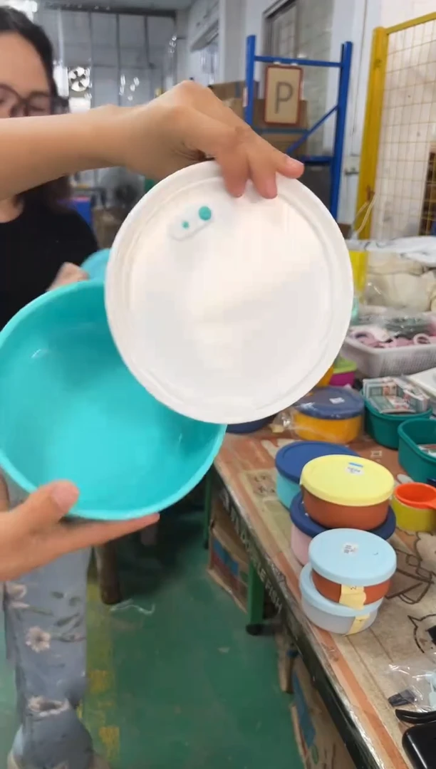 硅胶-蓝绿底白盖-1300排气圆盒