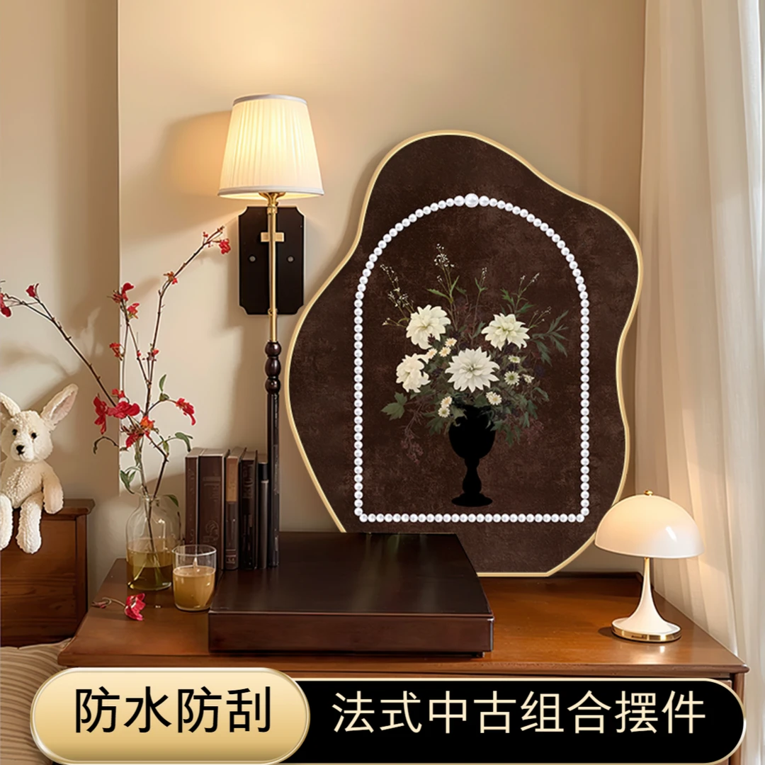 中古风桌面摆件装饰画电视柜装饰品卧室床头柜轻奢20*25组合摆画