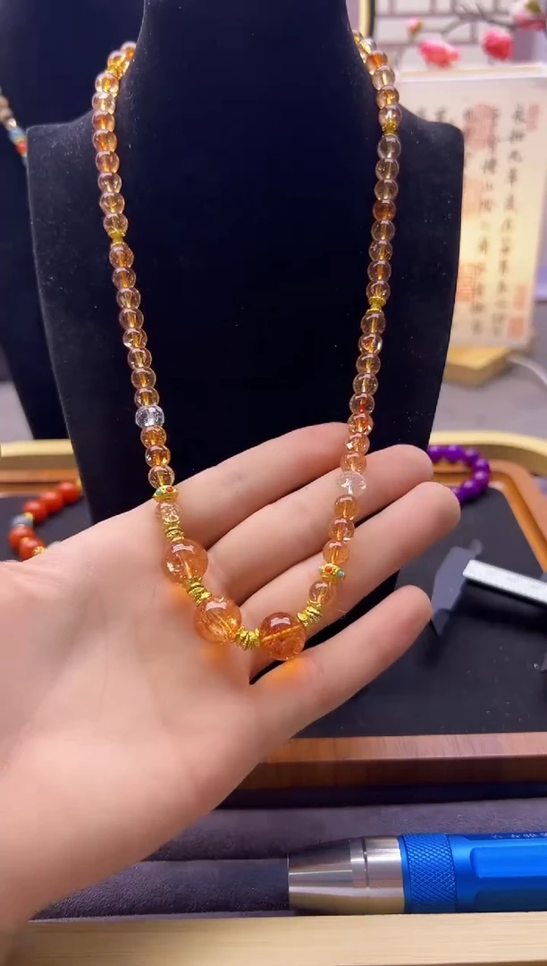 【闪购商品】水晶颈饰14K金镶嵌X849