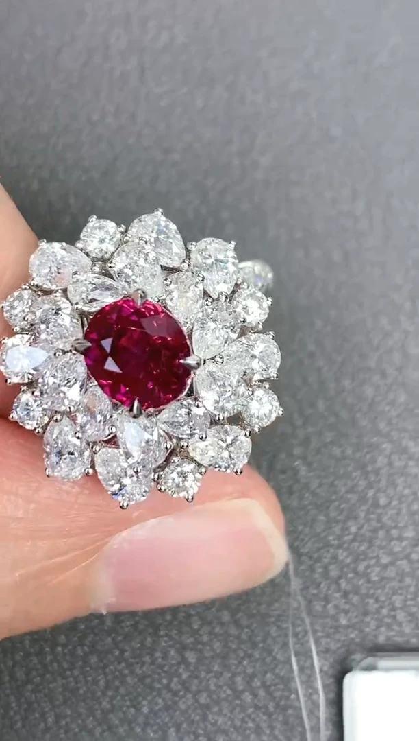 【闪购商品】红宝石戒指18K金镶嵌2.01ct/年货节专属价-缅甸无烧