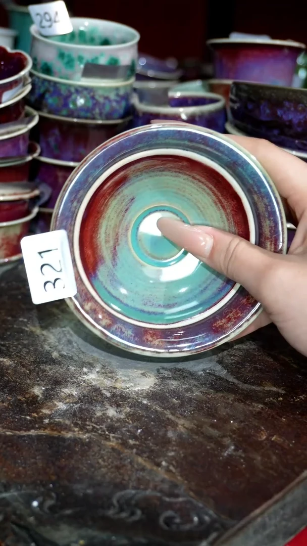 摆件精品窑变钧瓷茶器