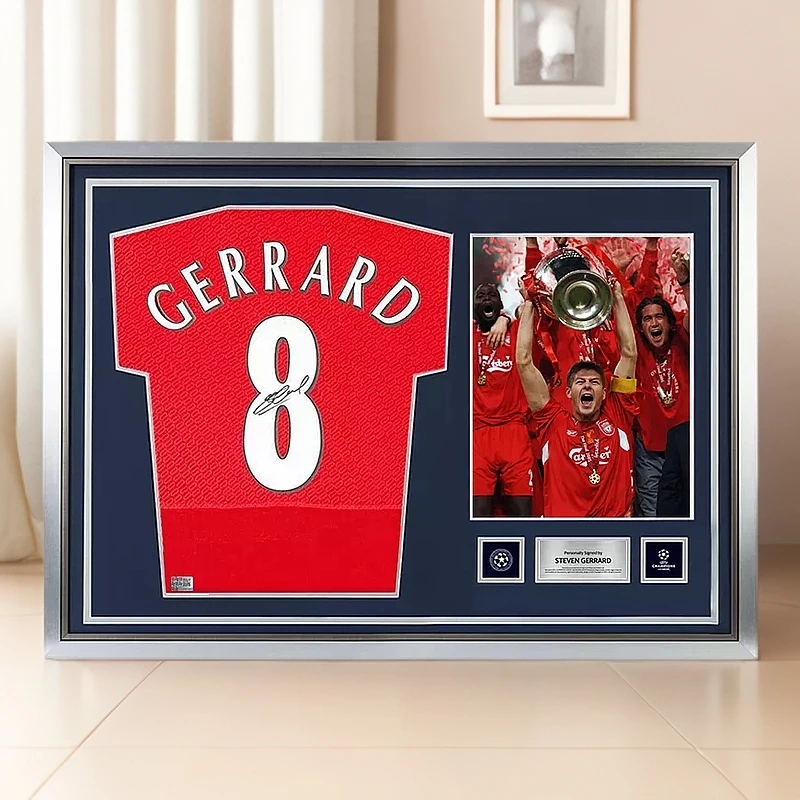 杰拉德签名2005伊斯坦布尔复古球衣（ICONS证书）