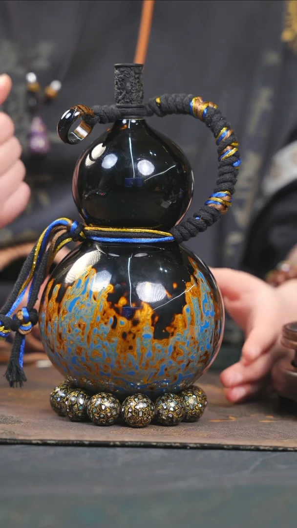 【闪购商品】YH188漆艺酒葫芦不包手串及旋转底座