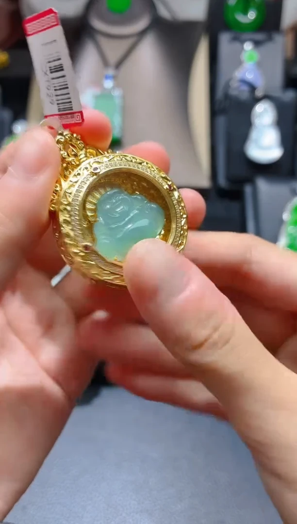 翡翠未镶嵌颈饰天然S18