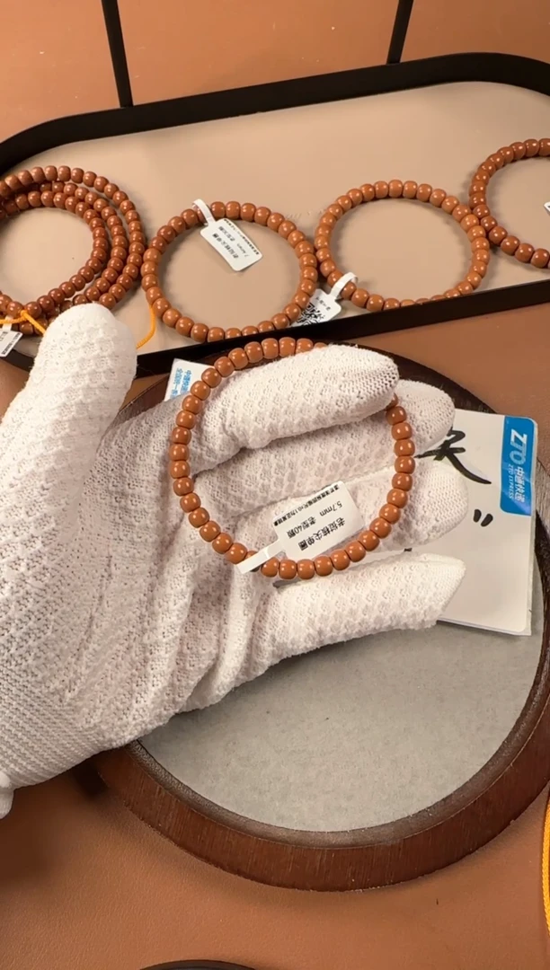 手串橄榄核5.7mm核尖单圈，老挝料，老型珠，高油高密