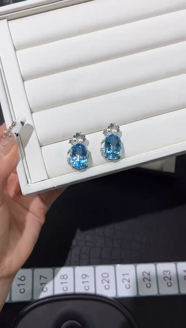 吊坠(不含链)托帕石银S925镶嵌15c多样性发其一【1个】