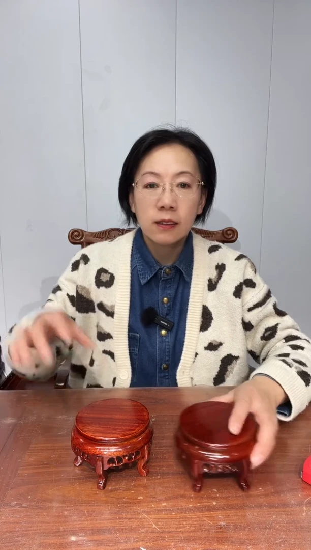 木买一送一香炉底座红11*12*7