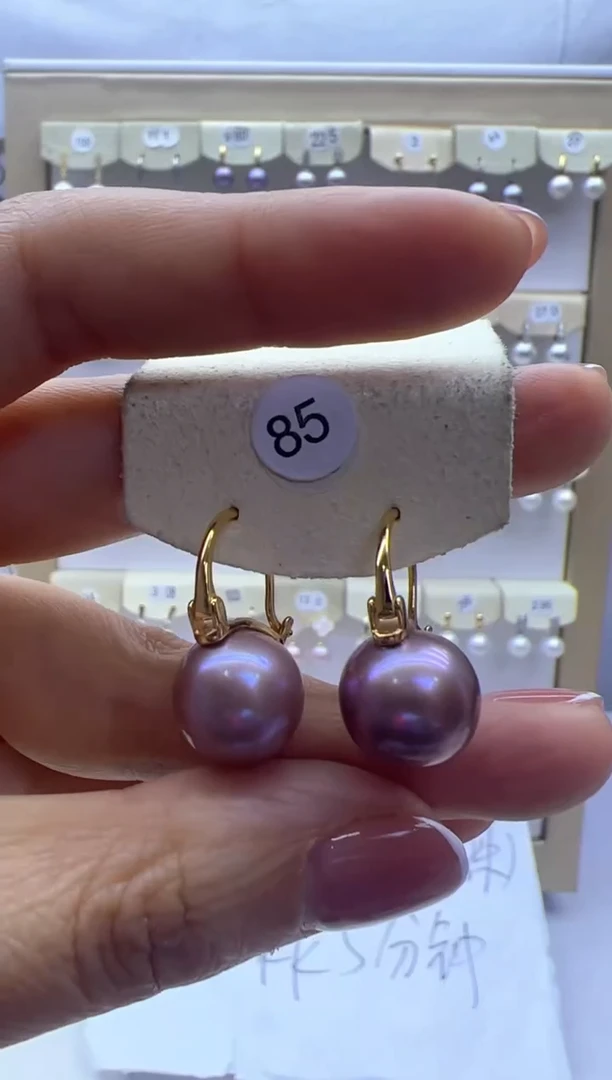 【闪购商品】淡水珍珠耳饰银S925镶嵌85