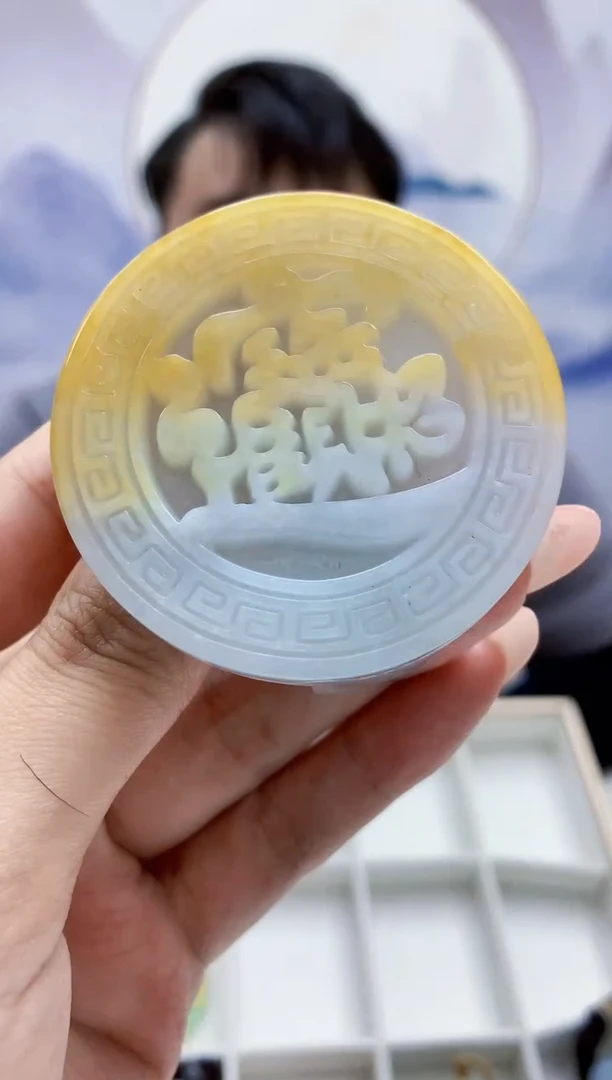 定制翡翠未镶嵌5060MM-毛货挂件113