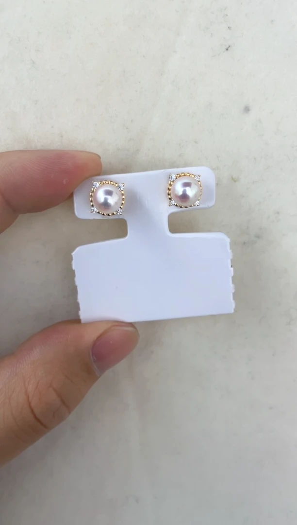 【闪购商品】海水珍珠耳饰银S925镶嵌耳钉