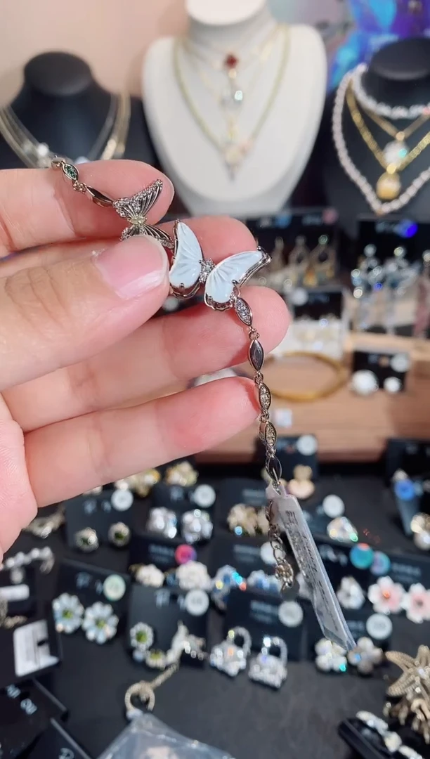 铜合金无925银手链7152