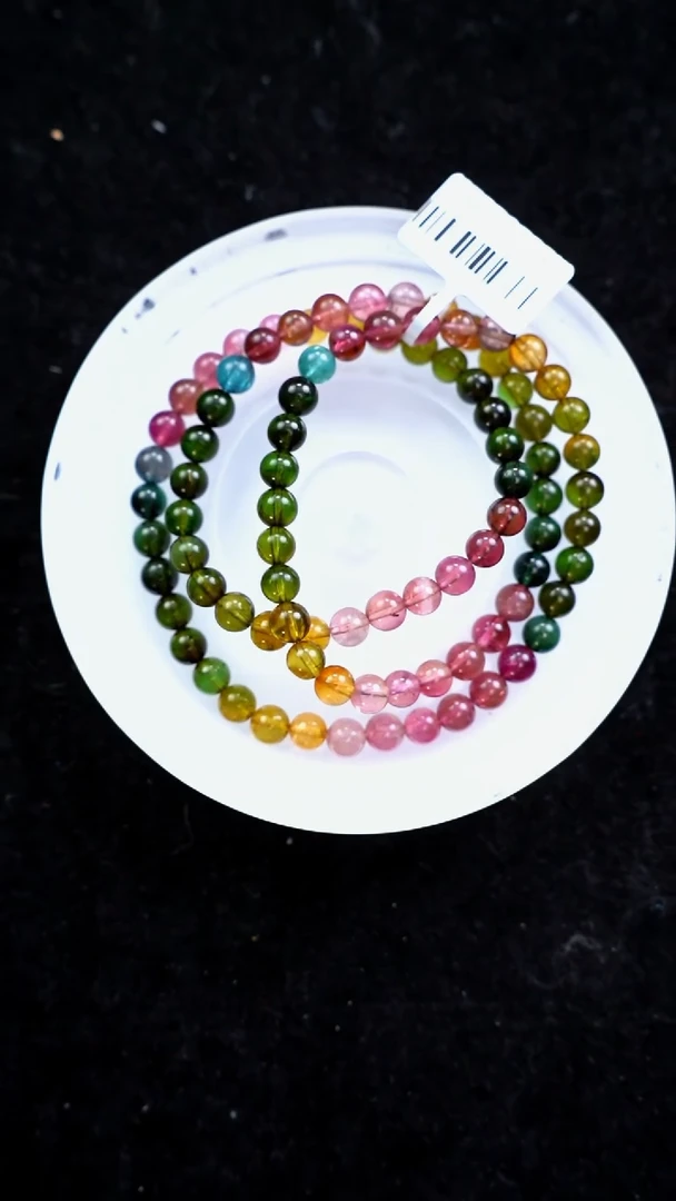 【闪购商品】碧玺手链未镶嵌g040 碧玺多圈手链6mm+