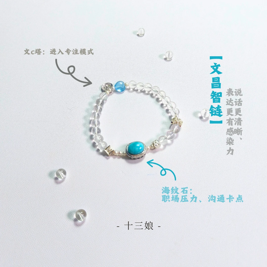 「文昌智链」白水晶海纹手链【说话更清楚,表达更有感染力】