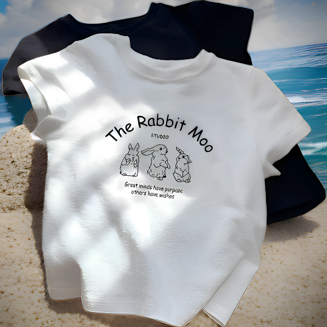 儿童衣服白色短袖纯棉T恤女童夏季小女孩中大童宽松男童上衣童装