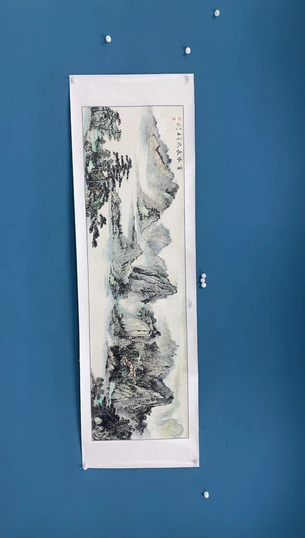 【闪购商品】国画2.6-王夫怀-八尺对开山水58