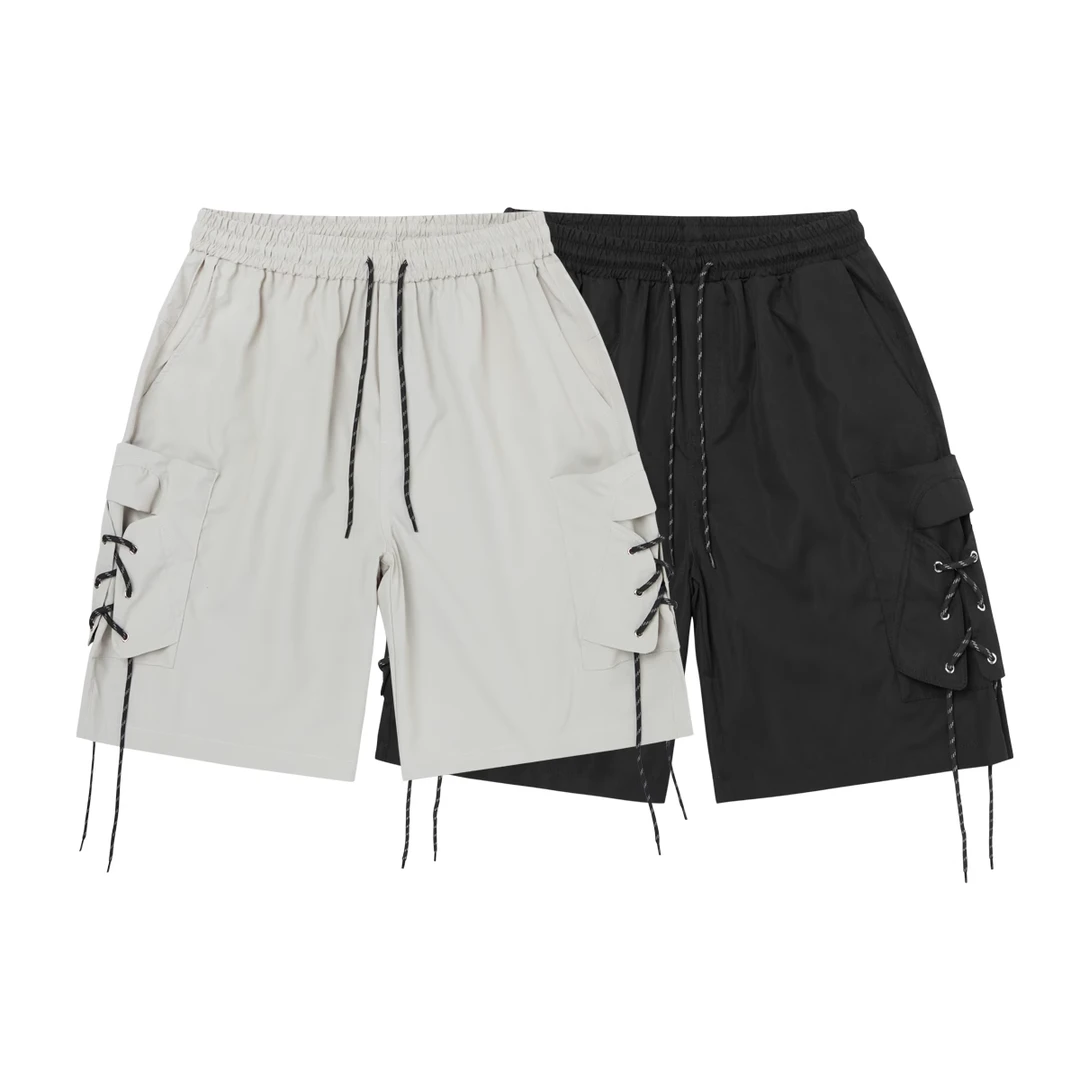 美式机能风大口袋工装短裤男夏季户外休闲宽松潮牌五分裤-5313