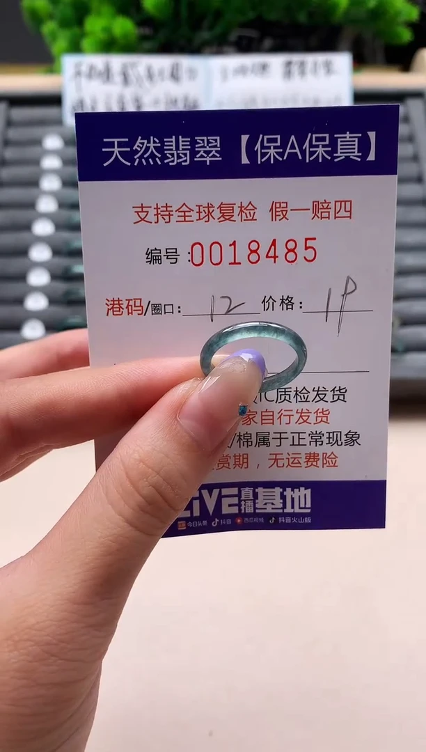 未镶嵌戒指翡翠天然  18485