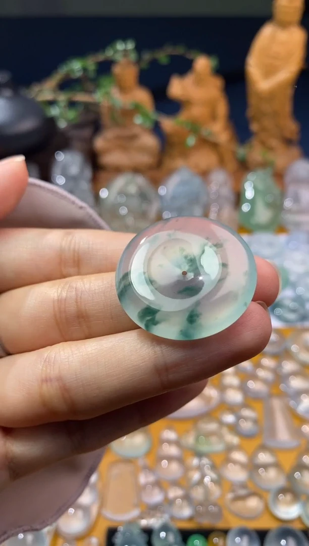 吊坠(不含链)未镶嵌翡翠平安扣