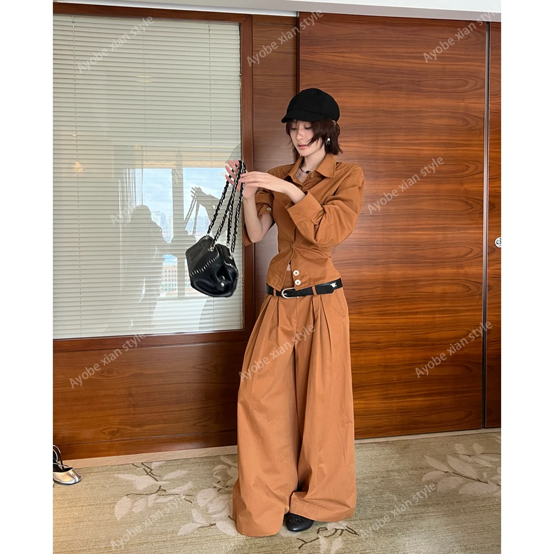 AYOBE原创设计师款/音符起落间  气质慵懒松弛感清逸复古休闲套装