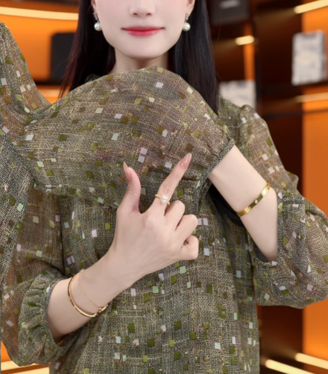 紫烟2025新款新中式国风设计感气质小衫M384金金