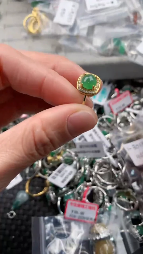 银S925镶嵌戒指翡翠3                   3