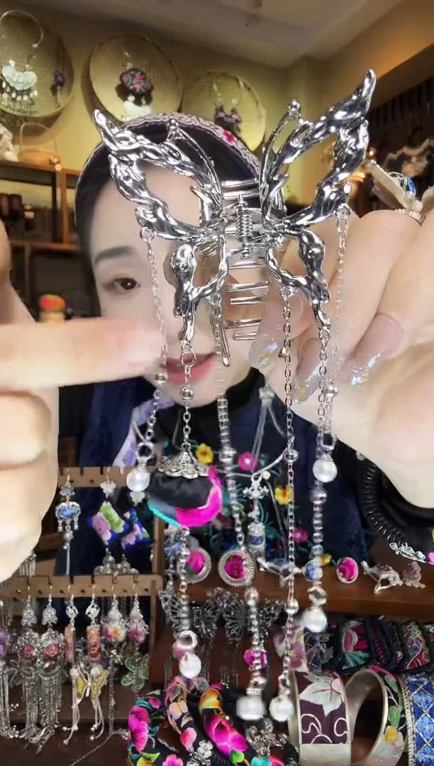 刺绣非遗刺绣民族风抓夹