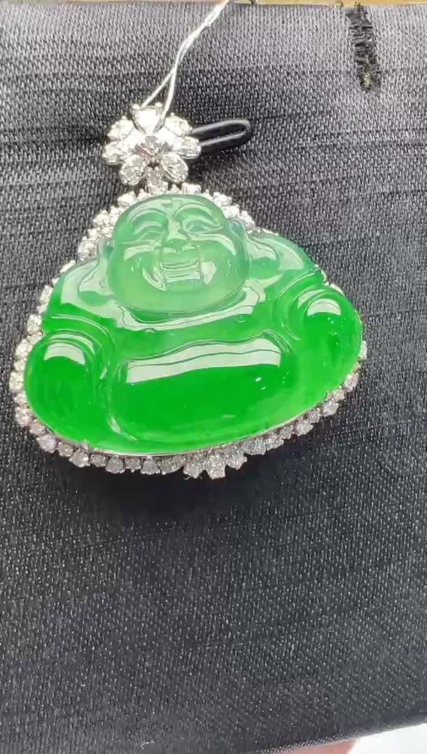 翡翠18K金镶嵌吊坠(不含链)多样性团购发一件