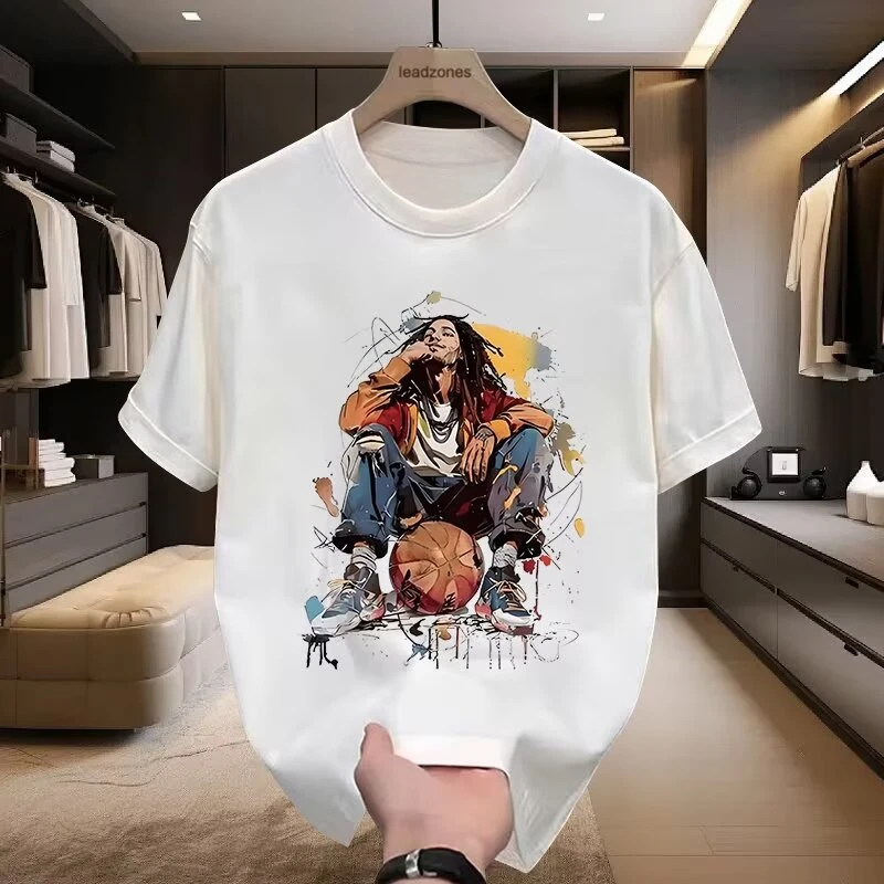 特大码300斤印花打健身半袖上衣服美式体恤2025新款短袖t恤夏纯棉