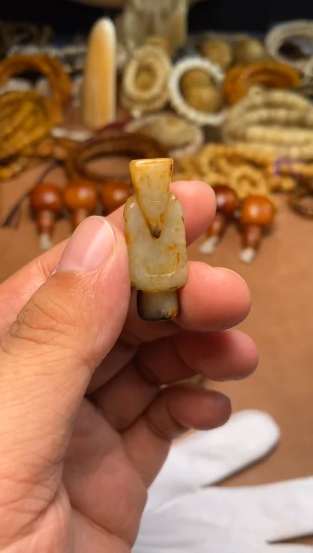 和田玉未镶嵌吊坠(不含链)杂件58-翁仲-有瑕疵