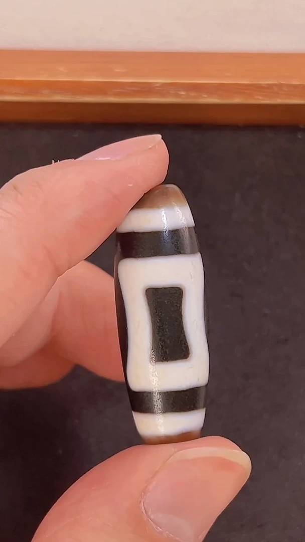 未镶嵌颈饰玛瑙/玉髓行运朱砂全手一眼天地38.2*12.3