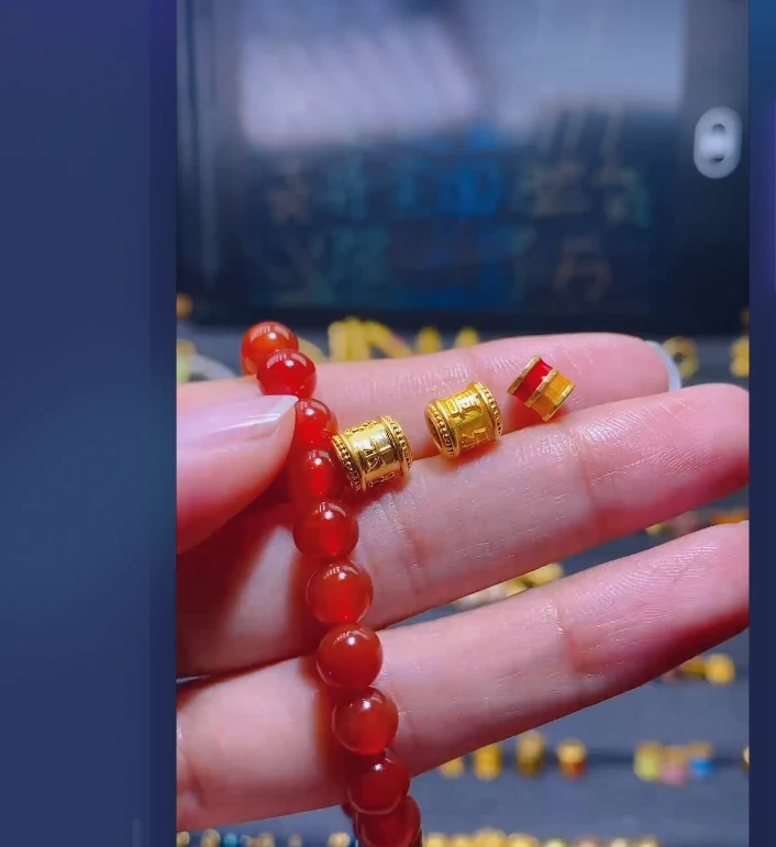 足金999黄色平安喜乐*2+素金*2+红黄*2/多样性发