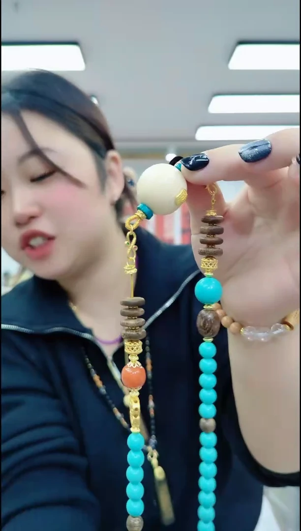 【闪购商品】玛瑙/玉髓颈饰合金2807白大珠松链