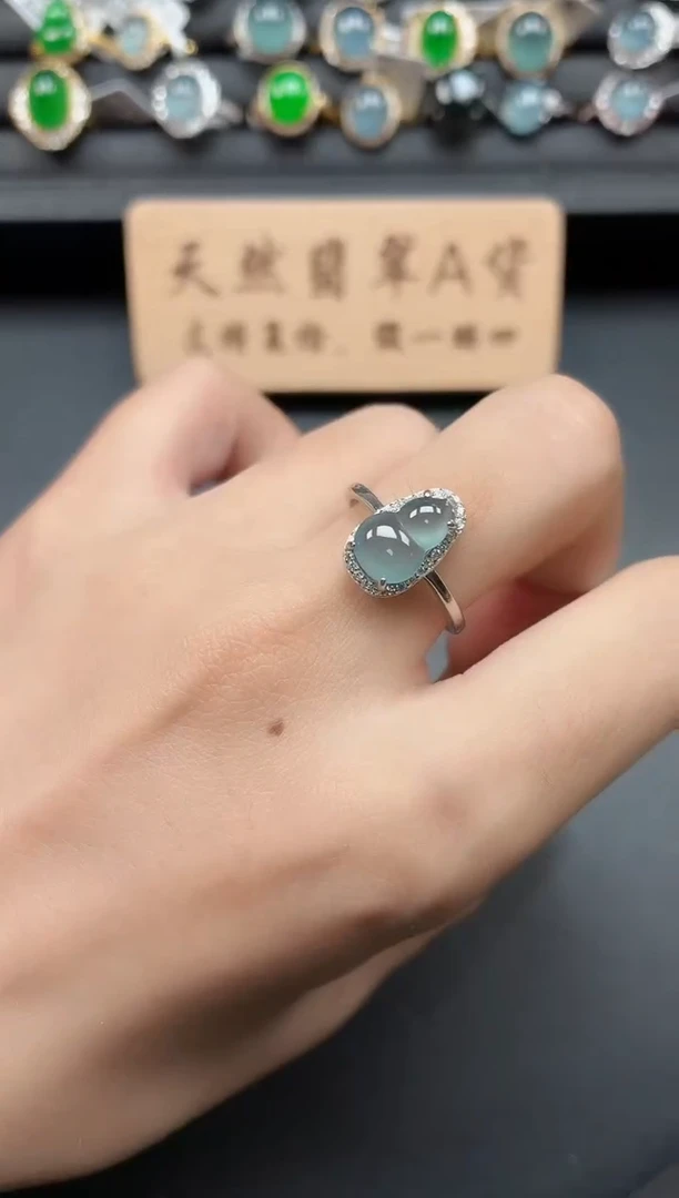 银S925镶嵌戒指翡翠1111