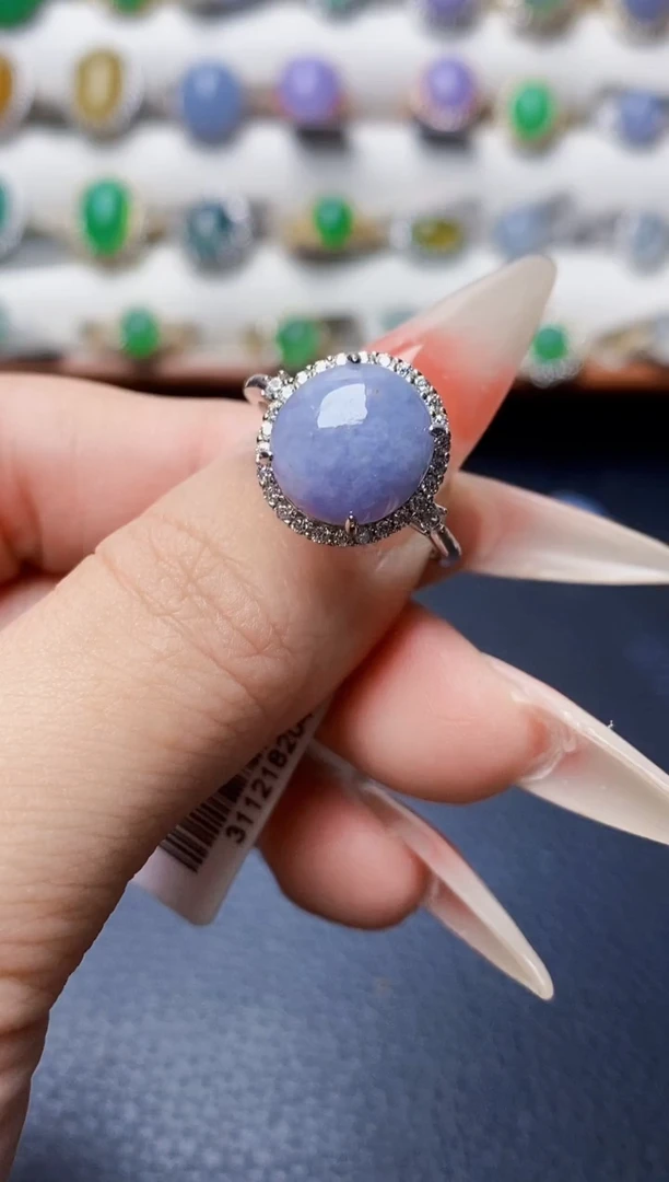 银S925镶嵌戒指翡翠5078