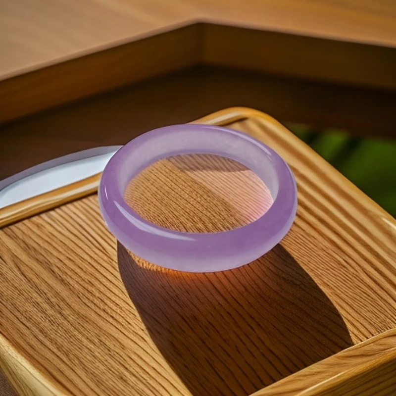 YY紫翡常规【邂逅翡翠高冰手镯，冰透紫意，开启浪漫时光】