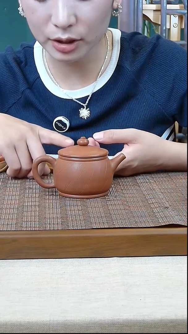 茶壶紫砂13复烧菩提纹壶175CC/玖陶纯手工制作甄选