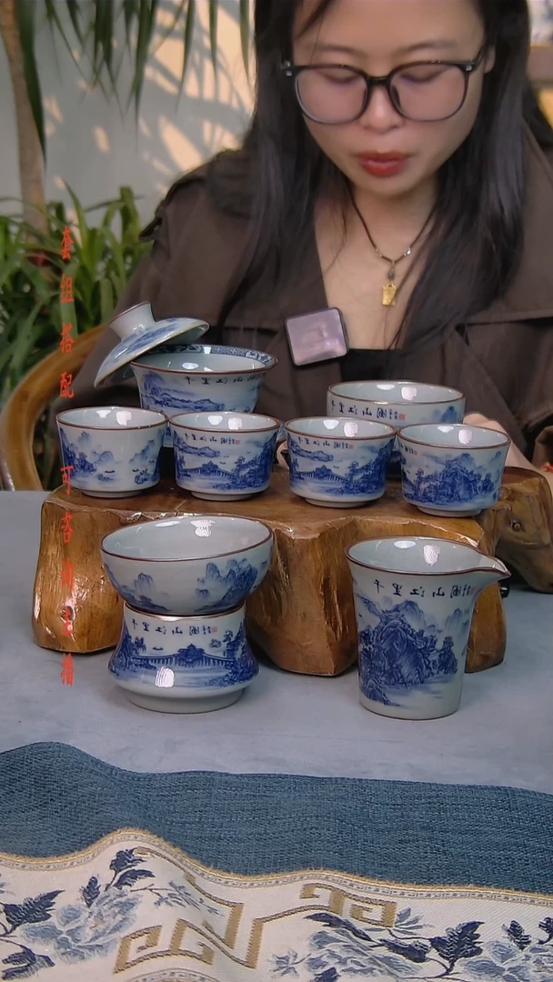 简装家用款8件套 老陶泥开片纹陶瓷茶具