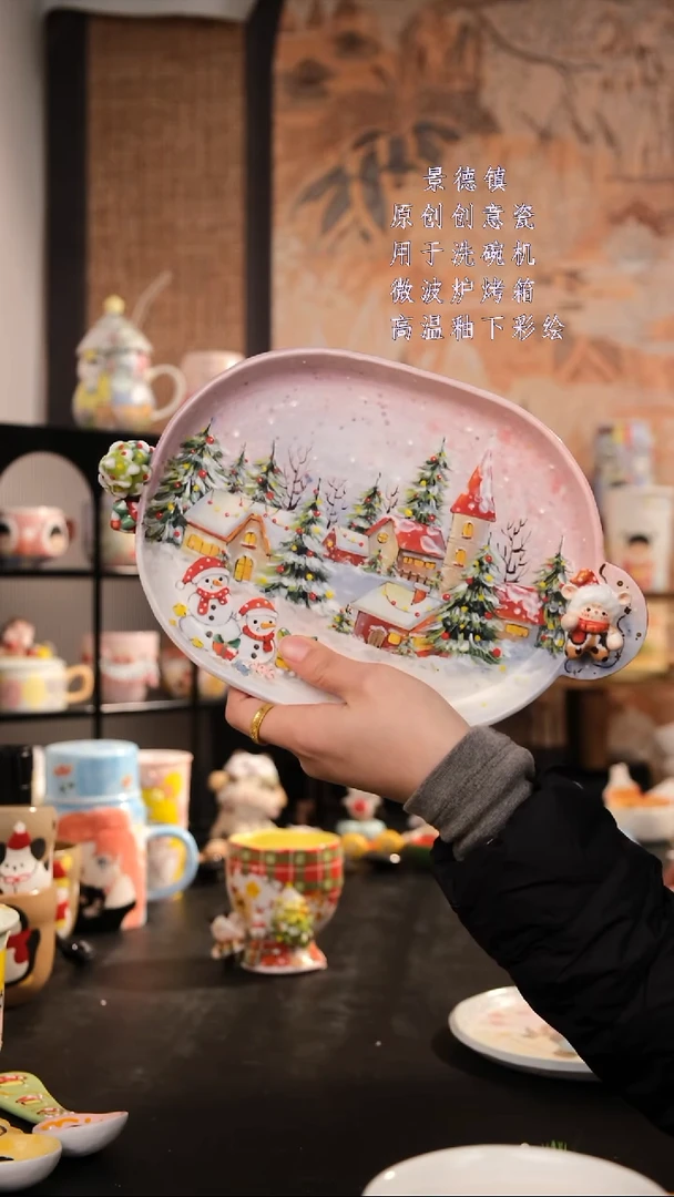 摆件陶旺的可以陶瓷手工手绘设计师款