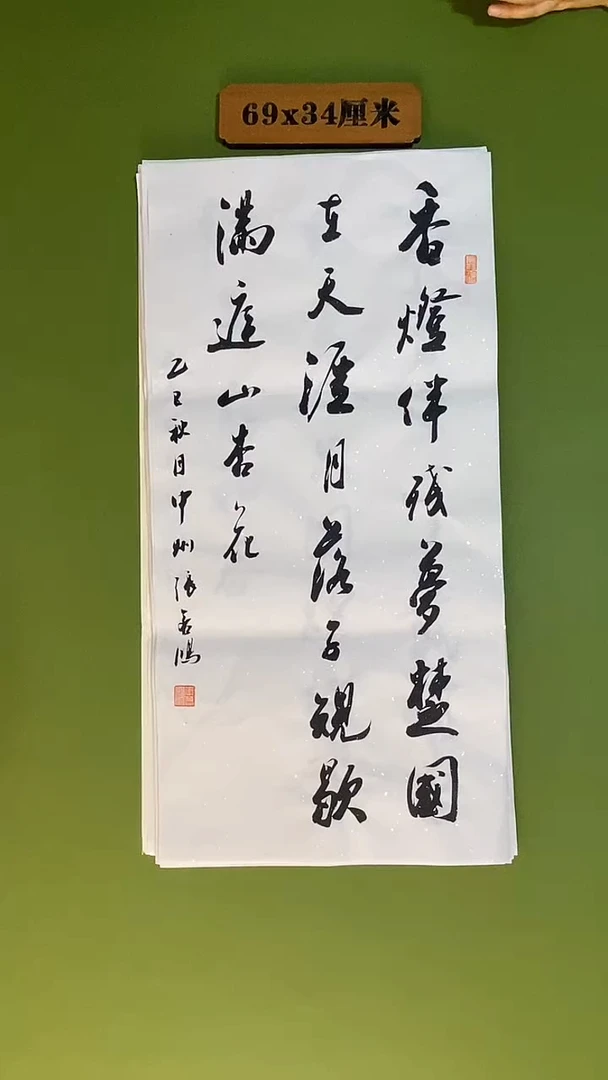 书法书法 张若鸿 尺寸69cm*34cm
