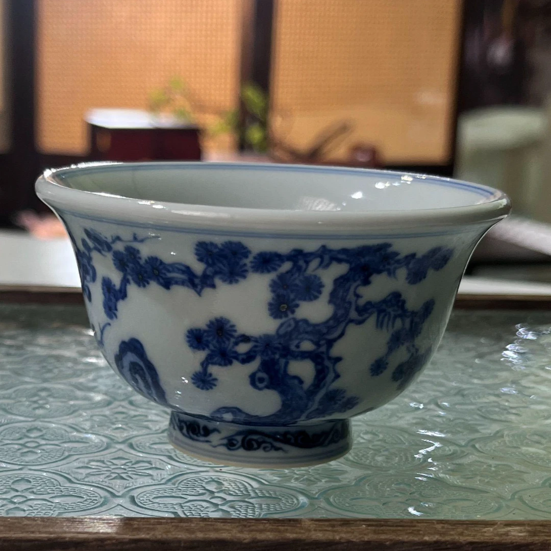 【占春生窑】松竹梅大压手杯