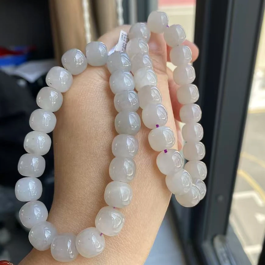 约9*10mm和田玉老型单圈手串