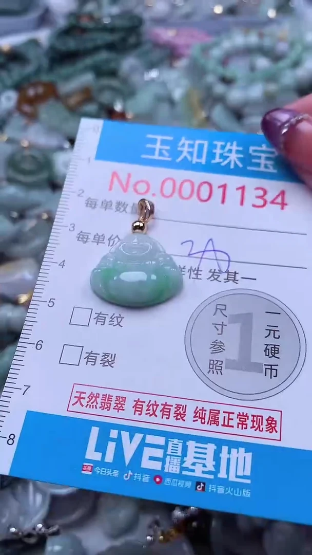 翡翠未镶嵌吊坠(不含链)1134