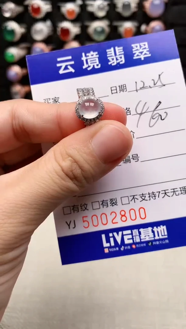 银S925镶嵌戒指翡翠2800